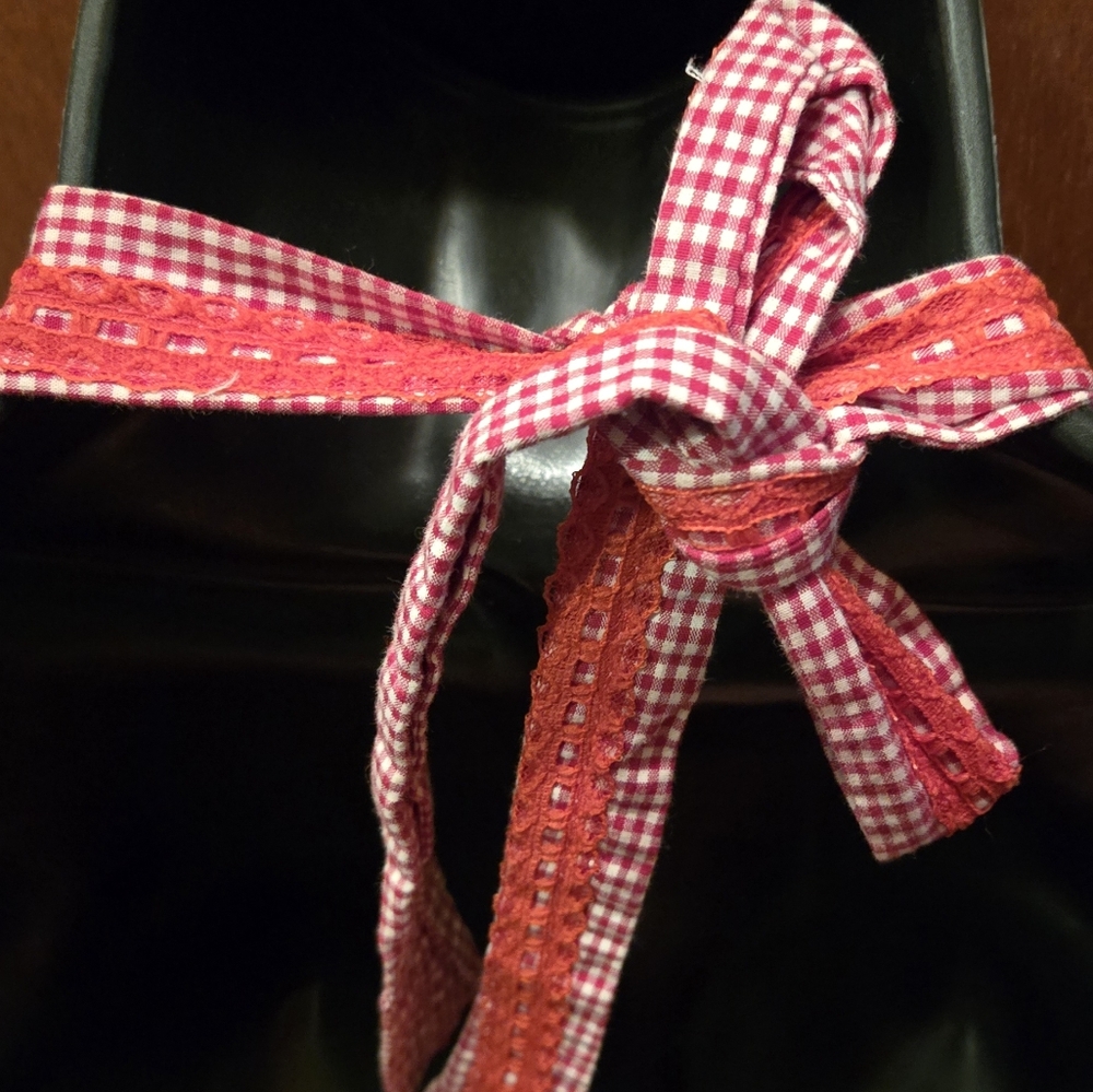 Lucky 13 Pinup Vintage Red&White Gingham Dress SzL - Picture 8 of 10